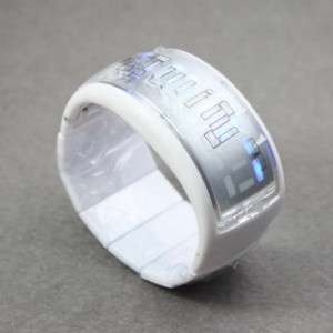 LED Jelly Digital Wrist Watch Unisex Bracelet White New  