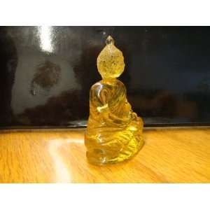  Real Dominican Green Amber Buddha Carving 