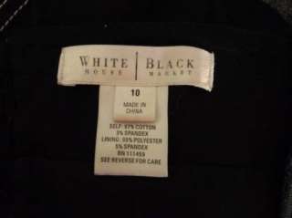White House Black Market Gored Strapless Sun Dress 10 Top Stitched 