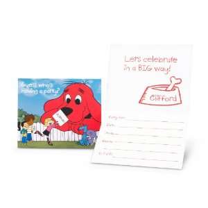  Clifford The Big Red Dog   Invitations (8) Party Supplies 