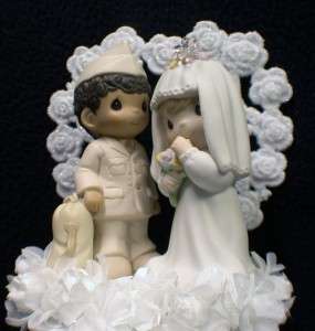 Hispanic black groom Precious Moments figurine Wedding Cake Topper 