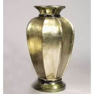  PC5917   Hand Lacquered Antique Silver Leaf Vase