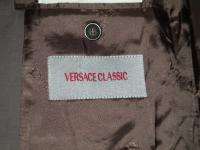 VERSACE Brown 3 Button Suit 44 R  