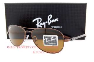 New Ray Ban Sunglasses 8301 CARBON FIBER 014 BROWN 59 L  