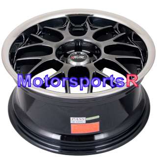   17x9 XXR 006 Chromium Black Rims Staggered wheels 4x100 84 91 BMW E30