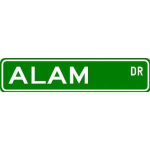  ALAM Street Sign ~ Personalized Family Lastname Sign 