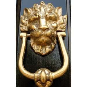  Brass Lion Statue Prime Minister Door Knocker Sculpture 