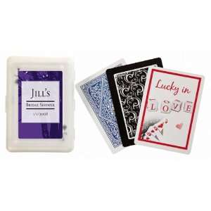  Wedding Favors Purple Winter Theme Personalized Playing Card Favors 