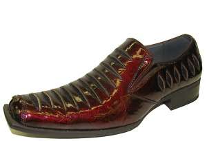 NIB Antonio Zengara Red Slip On Casual Shoe (A400960)  