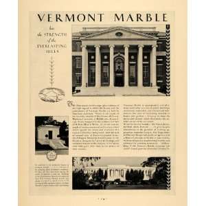  1930 Ad Vermont Marble Olin Memorial Library Wesleyan 