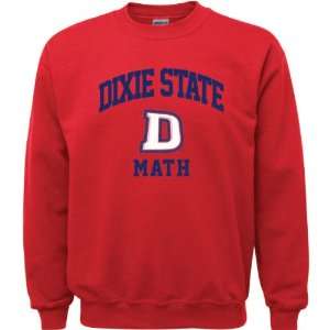  Dixie State Red Storm Red Youth Math Arch Crewneck 