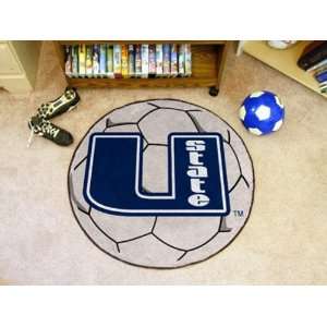   Utah State University Round Soccer Ball Rug Round 2.40