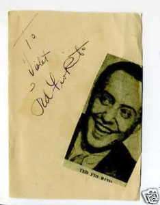 Ted Fio Rito Jazz Big Band Rare Signed Autograph  