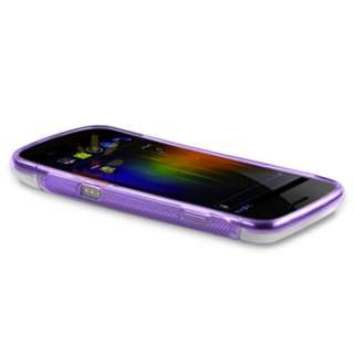 Blue+Purple TPU Stand Hard Case+Privacy LCD SP For Samsung Galaxy 