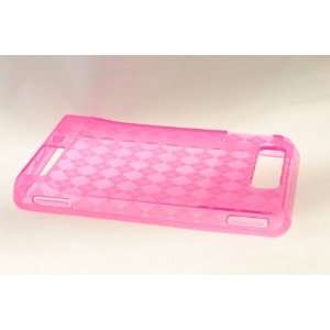   Droid X MB810 TPU Hard Skin Case Cover for Rose Pink 