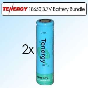  Tenergy Li Ion 18650 Cylindrical 3.7V 2600mah Rechargeable 