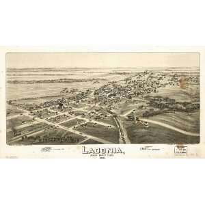  1891 Map of Ladonia, Fannin County, Texas.