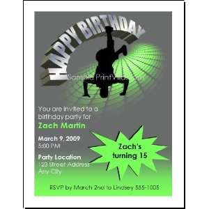 Hip Hop Dancer Birthday Party Invitation 2