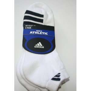 Adidas Mens Ankle Socks 3 Pack Shoe Size 6 12   white 