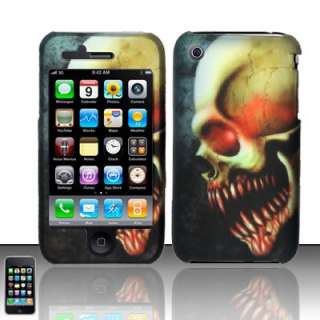 Barbaric Skull Head Apple iPhone 3 / 3GS Hard Case Cover Verzion, AT&T 