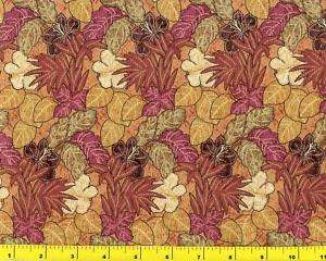 Tropical Flowers Leaves Quilting Fabric by Yard #984  