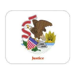  US State Flag   Justice, Illinois (IL) Mouse Pad 