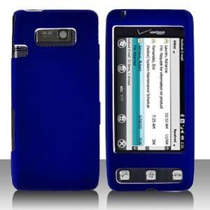 LG Fathom VS750 Cell Phone Rubber Feel Dark Blue Protective Case 