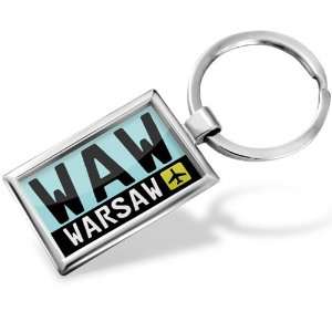 Keychain Airport code WAW / Warsaw country Poland   Hand Made, Key 