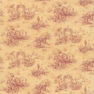  Waverly 5505821 Country Toile Wallpaper, Red, 20.5 Inch 