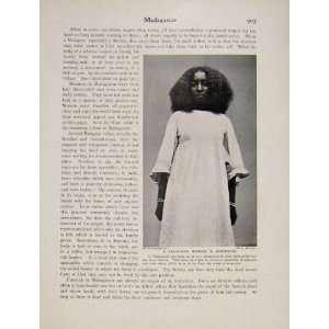  Sakalava Woman Mourning Madagascar Old Print C1931