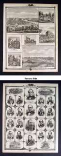 1875 Iowa Lansing Waukon Views   Cedar Rapid Portraits  