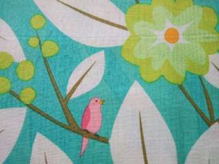 Clothworks Floral Folio Bird Green Leaf Fabric Yard NEW  