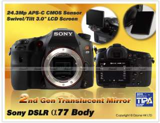 Sony Alpha SLT A77 Single Lens Translucent Mirror Camera Body A77V 