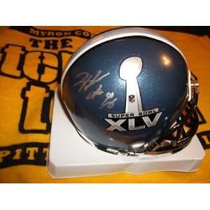 Ziggy Hood Steelers signed Super Bowl XLV mini helmet   Autographed 