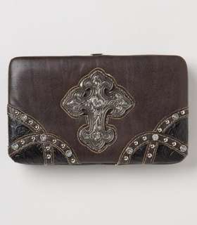 MONTANA WEST COUNTRY ROAD CROSS WALLET NCS W007 COFFEE  