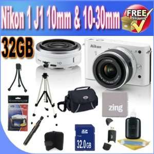  Nikon 1 J1 10.1 MP HD Digital Camera System with 10mm and 
