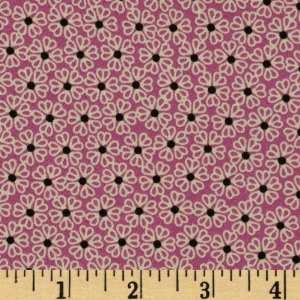  44 Wide Mod Floral Tiny Flowers Fuchsia Fabric By The 