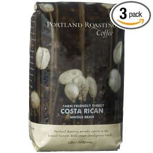 Portland Roasting Co. Costa Rican Whole Bean, 12 Ounce Bags (Pack of 3 