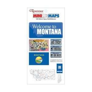  Mini Maps Epoxy Embll. 10/Pkg Montana (3 Pack) Everything 