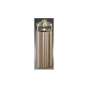   33gal Satin Brass Canopy Top Waste Receptacle