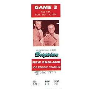   vs New England Patriots September 4, 1994 Ticket 