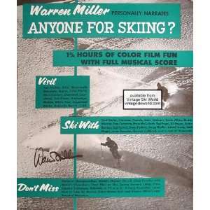 Warren Miller Anyone For Skiing? Poster