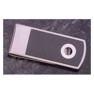  Stainless Steel/Carbon Money Clip. 19.5mm Long By 48mm 