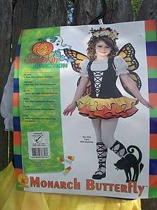 NEW Toddler Girls Monarch Butterfly Costume sz 2 4  
