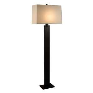   Warm Contemporary 1 Light Floor Lamps in Black Brass