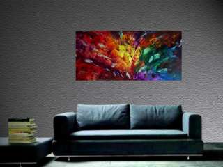   ART ABSTRACT MODERN OIL PAINTING WALL DECOR Eugenia Abramson  