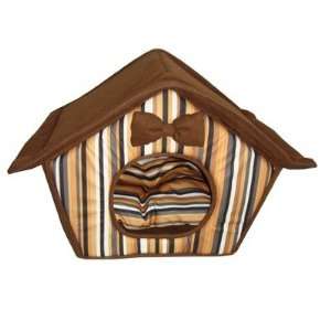   Best Pet Supplies Striped House Pet Bed in Brown
