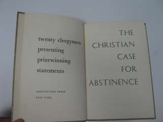 1955 Christian Case For Abstinence Twenty Clergymen  