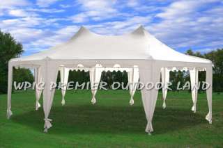 29x21 Octagonal Wedding Party Gazebo Tent Canopy White  