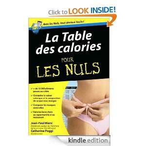 Table des calories Pour les Nuls (French Edition) Jean Paul BLANC 